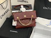 Chanel Quilted Calfskin Shopping Bag with Crystal Pearls Red 2020 | AS2213 - 5