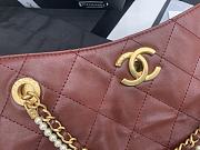 Chanel Quilted Calfskin Shopping Bag with Crystal Pearls Red 2020 | AS2213 - 6