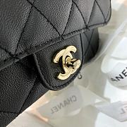 Chanel Quilted Grained Calfskin Flap Bag with Belt Strap Black | AS2273 - 5