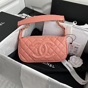 Chanel Grained Leather Hobo Bag Orange | B01960 - 1