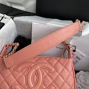 Chanel Grained Leather Hobo Bag Orange | B01960 - 2