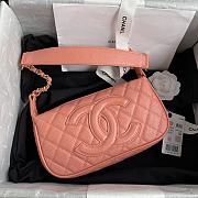 Chanel Grained Leather Hobo Bag Orange | B01960 - 3