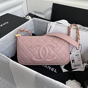 Chanel Grained Leather Hobo Bag Pink | B01960 - 4