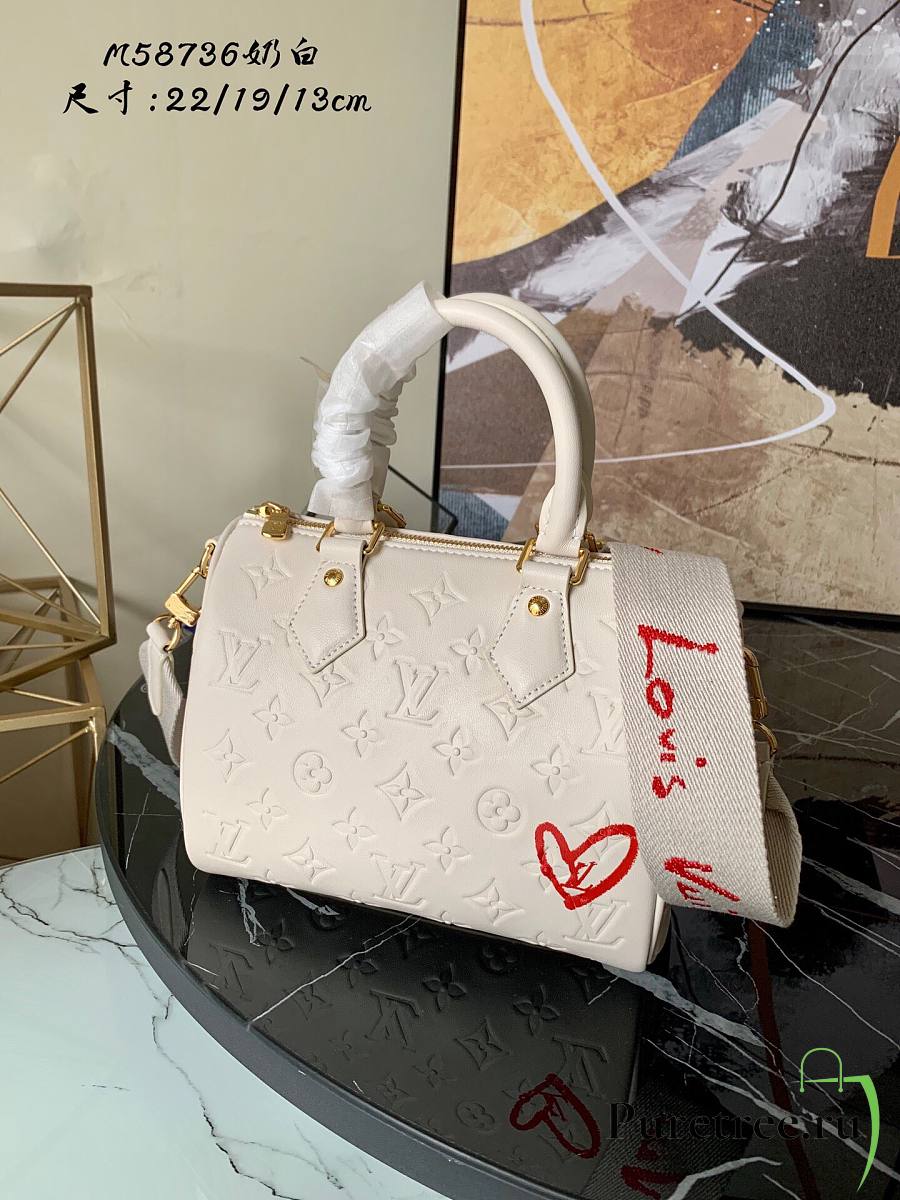 LV LIMITED EDITION SPEEDY BANDOULIERE 22 M58736 