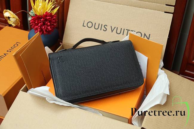 LV Zippy XL Wallet Taiga Black | N41503 - 1