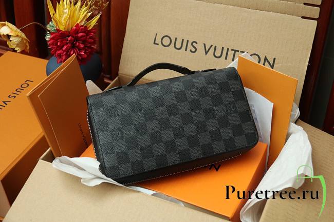 LV Zippy XL Wallet Damier Graphite Monogram Black | N41503 - 1