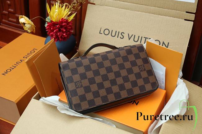 LV Zippy XL Wallet Damier Graphite Monogram Brown | N41503 - 1