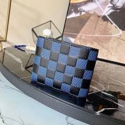 LV Multiple Wallet Damier Graphite Canvas Blue | N60434 - 4