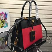 PRADA Medium Esplanade Leather Tote Bag Red | 1BA046 - 3
