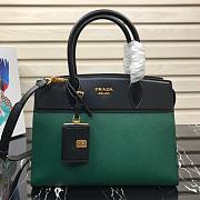 PRADA Medium Esplanade Leather Tote Bag Green | 1BA046 - 1
