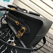 PRADA Medium Esplanade Leather Tote Bag Black | 1BA046 - 3