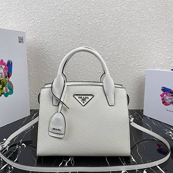 Prada Saffiano leather Kristen handbag white | 1BA297