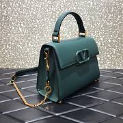 Valentino Medium Vsling Grainy Cafskin Handbag Blue | 2828 - 6