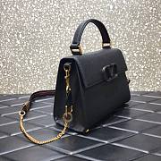 Valentino Medium Vsling Grainy Cafskin Handbag Black | 2828 - 6