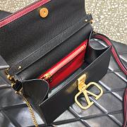 Valentino Medium Vsling Grainy Cafskin Handbag Black | 2828 - 3