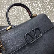 Valentino Medium Vsling Grainy Cafskin Handbag Black | 2828 - 2