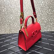 Valentino Medium Vsling Grainy Cafskin Handbag Red | 2828 - 2