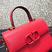 Valentino Medium Vsling Grainy Cafskin Handbag Red | 2828 - 5