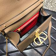 Valentino Medium Vsling Grainy Cafskin Handbag Light Brown | 2828 - 6