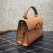 Valentino Medium Vsling Grainy Cafskin Handbag Brown | 2828 - 2