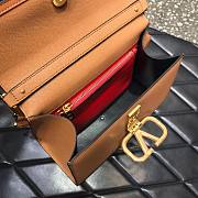 Valentino Medium Vsling Grainy Cafskin Handbag Brown | 2828 - 4