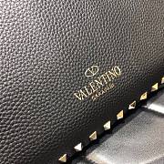 Valentino Grain Calfskin Leather Rockstud Reversible Tote Shopping Bag in Brown 33cm - 4
