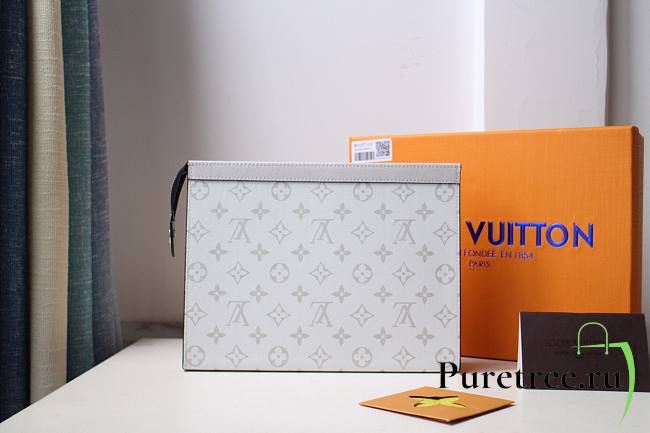 LV | Pochette Voyage MM Monogram Eclipse in White | M61692 - 1