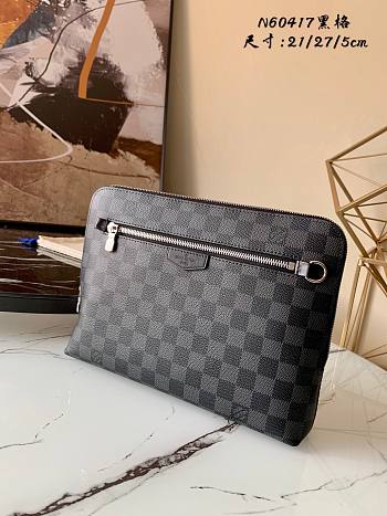 LV New Pouch Damier Graphite canvas Leather | N60417