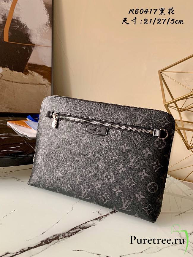 LV New Pouch Monogram Canvas Gray Leather | N60417 - 1