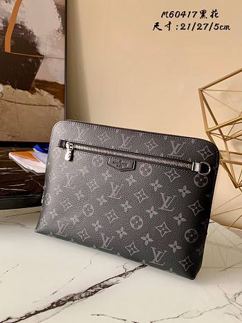 LV New Pouch Monogram Canvas Gray Leather | N60417