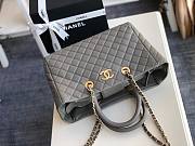 Chanel Quilted Grained Calfskin Small Shopping Bag Light Gray 30 - 3