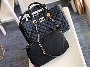 Chanel Quilted Grained Calfskin Small Shopping Bag Light Black 30 - 2