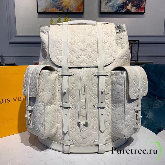 LV Louis Vuitton Christopher Backpack GM in White | M53286 - 1