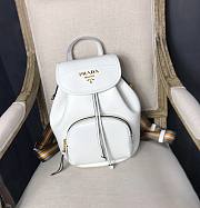 Prada Leather backpack in white | 1BZ035 - 1