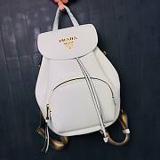 Prada Leather backpack in white | 1BZ035 - 5