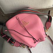 Prada Leather bucket in pink | 1BA018 - 5
