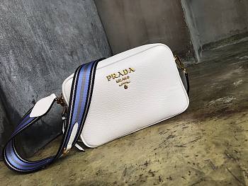 Prada shoulderbag leather in white | 1BM082