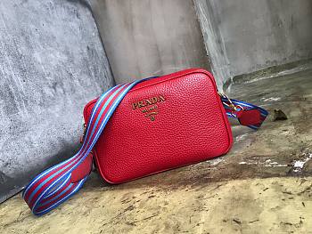 Prada shoulderbag leather in red | 1BM082