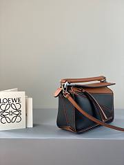 Loewe Mini Puzzle bag in classic calfskin brown/ black - 4