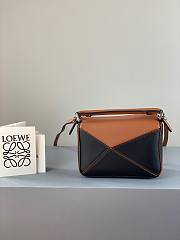Loewe Mini Puzzle bag in classic calfskin brown/ black - 2