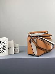 Loewe Mini Puzzle bag in classic calfskin brown/ gray - 6