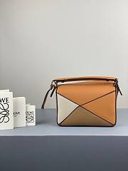 Loewe Mini Puzzle bag in classic calfskin brown/ gray - 5