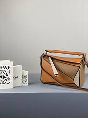 Loewe Mini Puzzle bag in classic calfskin brown/ gray - 3