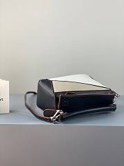 Loewe Mini Puzzle bag in classic calfskin white/black - 3