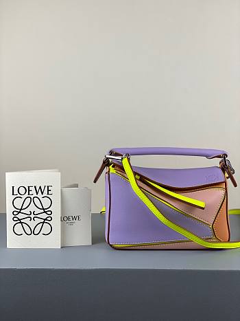 Loewe Mini Puzzle bag in classic calfskin purple