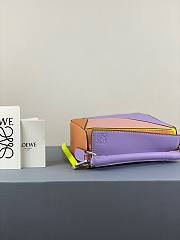 Loewe Mini Puzzle bag in classic calfskin purple - 5