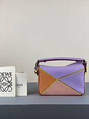 Loewe Mini Puzzle bag in classic calfskin purple - 4