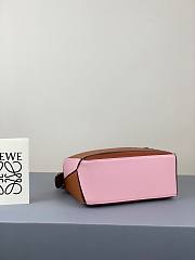 Loewe Mini Puzzle bag in classic calfskin brown/ pink - 6