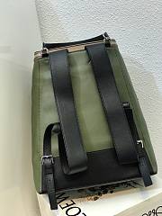 LOEWE Black Goya Backpack in Green | 10268 - 5