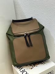 LOEWE Black Goya Backpack in Green | 10268 - 6